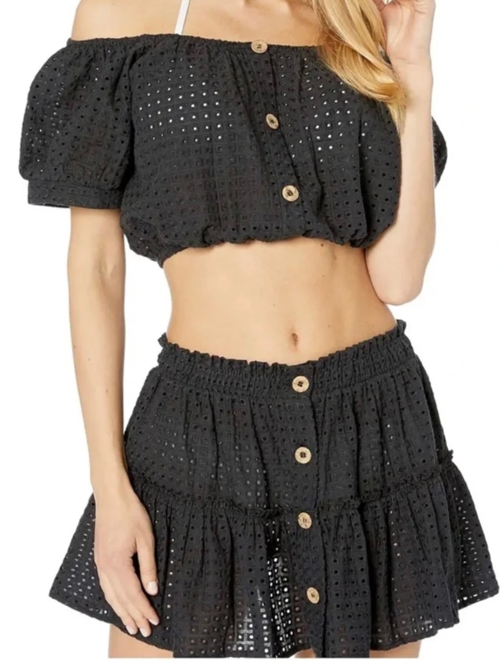 Eberjey Eyelet Top and Skirt set